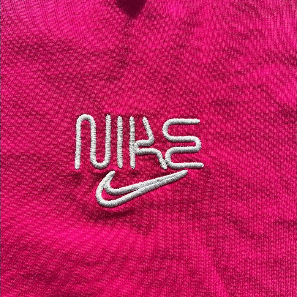 Nike Men's Vibrant Pink Short Sleeve Tee - Neon Palm- Fireberry Size M - Picture 2 of 7